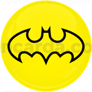 Κονκάρδα Batman logo κίτρινο