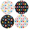 Χρωματιστές Κονκάρδες patterns τρίγωνα - Σετ 4 τεμάχια