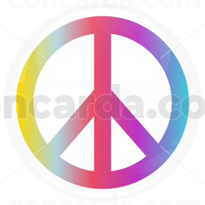 Κονκάρδα σήμα της ειρήνης χρωματιστό 