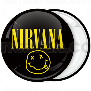 NIRVANA Pin Button Badge Rock Grunge Band Kurt Cobain Dave Grohl Music