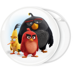 Κονκάρδα angry birds τρεις ήρωες λευκή