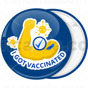 Κονκάρδα I got vaccinated μπλε