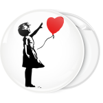 Κονκάρδα Banksy Love Balloon girl