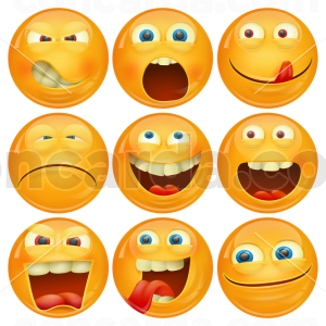 Κονκάρδες emoticons avatar collection 3d 9 τεμάχια