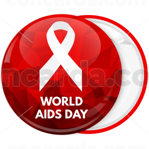 Κονκάρδα classic red ribbon World Aids Day κόκκινη