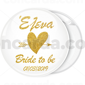 Kονκάρδα Bride to be Gold Glitter όνομα