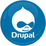 Κονκάρδα Drupal μπλε 