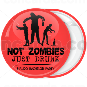 Κονκάρδα για bachelor γαμπρού Not Zombies Just Drunk