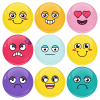 Κονκάρδες emoticons avatar collection colors σετ 9 τεμάχια