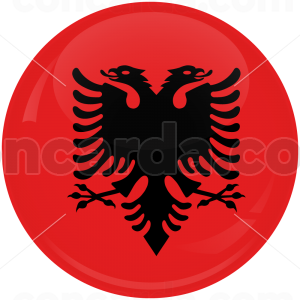 Κονκάρδα σημαία Αλβανίας