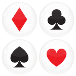Κονκάρδες Blackjack Poker σετ 4 τεμάχια