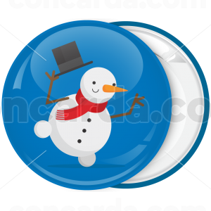 Κονκάρδα Χριστουγέννων Χιονάνθρωπος χορευτής