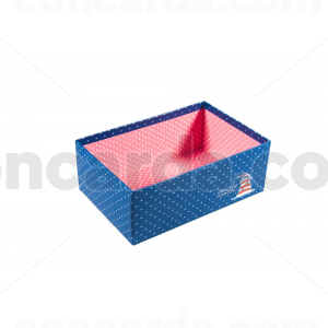 Χάρτινο ορθογώνιο κουτί για κονκάρδες ναυτικό μπλέ μικρό