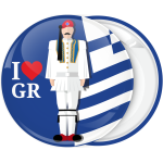 Κονκάρδα Τσολιάς και Ελληνική σημαία