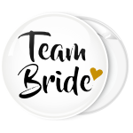 Kονκάρδα λευκή Team Bride χρυσή καρδιά