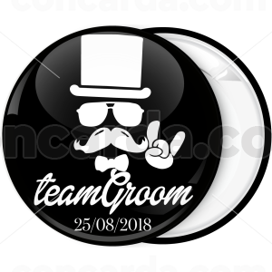 Κονκάρδα Team Groom Hat Hand rock μαύρη