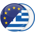 Κονκάρδα σημαία Ευρωπαϊκής ένωσης Ελλάδας