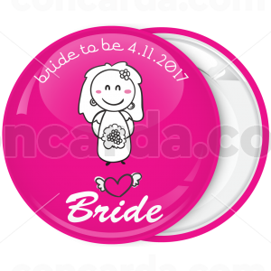 Κονκάρδα γάμου Bride Cartoon ροζ