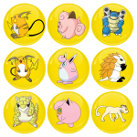 Κονκάρδες σετ 9 τεμαχίων Pokemon Raichu and friends Collection