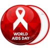 Κονκάρδα classic red ribbon World Aids Day κόκκινη