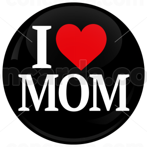 Κονκάρδα I Love Mom μαύρη