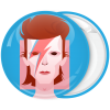 Κονκάρδα David Bowie τετράγωνο πρόσωπο αστραπή