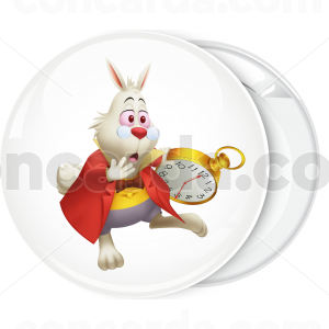 Κονκάρδα White Rabbit clock Αλίκη στη χώρα των θαυμάτων