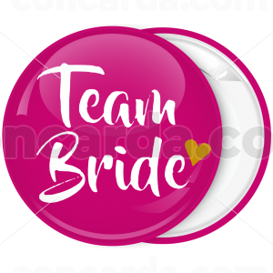 Kονκάρδα ροζ Team Bride χρυσή καρδιά
