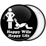 Κονκάρδα για bachelor γαμπρού Happy wife happy life
