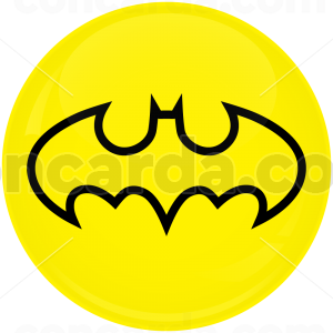 Κονκάρδα Batman logo κίτρινο