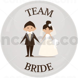 Κονκάρδα γάμου Team Bride λευκή