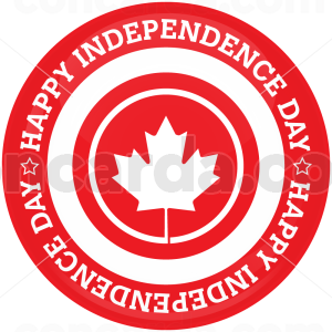 Κονκάρδα Happy independence day Canada κόκκινη