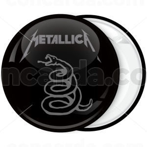 Metallica music heavy metal band badge  black album