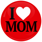 Κονκάρδα I Love Mom κόκκινη