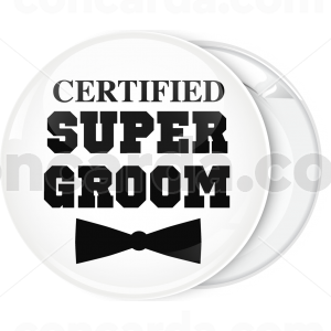 Κονκάρδα Certified super groom λευκή