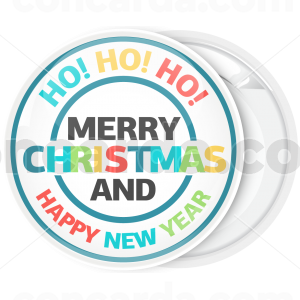 Κονκάρδα Χριστουγέννων Ho ho ho Merry Chistmas