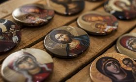 Greek Orthodox church badges buttons