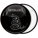 Metallica music heavy metal band badge  black album