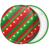Κονκάρδα Χριστουγεννιάτικη μπάλα γιορτινά χρώματα και αστέρια
