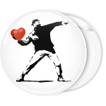 Κονκάρδα Banksy Anarchy thrower  heart