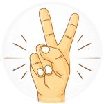 Κονκάρδα Peace Fingers