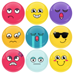 Κονκάρδες emoticons avatar collection colors 9 τεμάχια