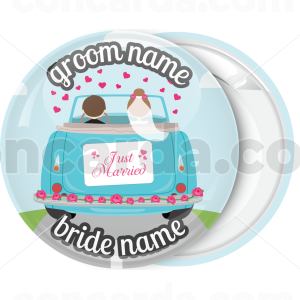 Κονκάρδα γάμου Just Married in car