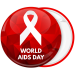 Κονκάρδα classic red ribbon World Aids Day κόκκινη