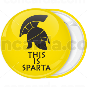 Κονκάρδα This is Sparta περικεφαλαία κίτρινη