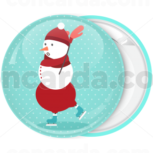 Κονκάρδα Χριστουγέννων Χιονάνθρωπος πατινάζ