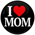 Κονκάρδα I Love Mom μαύρη