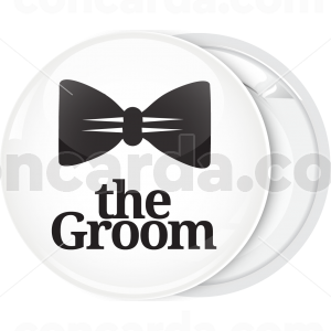 Κονκάρδα γάμου Groom bow tie λευκή