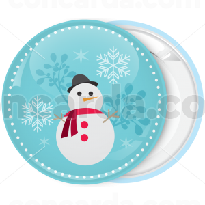 Χριστουγεννιάτικη κονκάρδα gentleman snowman in the snow