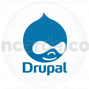 Κονκάρδα Drupal λευκή